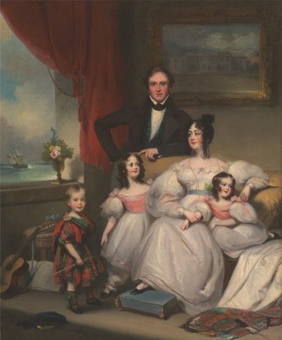 Una famiglia inglese a Macao da George Chinnery